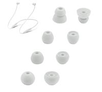 Lot de 4 paires d'embouts de rechange en silicone compatibles avec Beats Flex pour écouteurs sans fil Beats Flex - Petit, moyen, grand et double bride (gris)