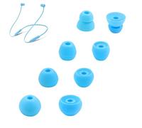 Lot de 4 paires d'embouts de rechange en silicone compatibles avec Beats Flex pour écouteurs sans fil Beats Flex - Petit, moyen, grand et double bride (bleu)