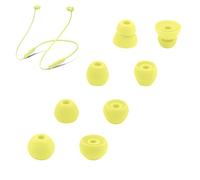 Lot de 4 paires d'embouts de rechange en silicone compatibles avec Beats Flex pour écouteurs sans fil Beats Flex - Petite, moyenne, grande et double bride (jaune Yuzu)