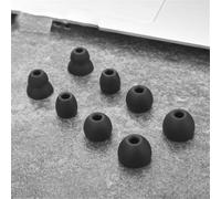 Lot de 4 paires d'embouts de rechange en silicone pour écouteurs Beats Flex/X/Powerbeats Pro - Antidérapants - Ajustement confortable et sécurisé pour le sport - Noir