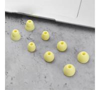 Lot de 4 paires d'embouts de rechange en silicone pour écouteurs Beats Flex/X/Powerbeats Pro - Antidérapants - Ajustement confortable et sécurisé pour le sport - Jaune