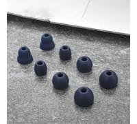 Lot de 4 paires d'embouts de rechange en silicone pour écouteurs Beats Flex/X/Powerbeats Pro - Antidérapants - Confortables et sécurisés - Pour le sport (bleu foncé)