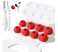 Lot de 4 paires d'embouts de rechange pour Airpods Pro 1/2 avec trou pour réduction du bruit, bouchons d'oreille en silicone pour Airpods Pro avec kit de nettoyage et boîte de rangement portable, 4