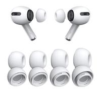 Lot de 4 Paires d'embouts de Rechange pour Airpods Pro/Airpods Pro 2 génération avec Trou de réduction du Bruit et écran Anti-poussière intégré, Embouts en Silicone pour Airpods Pro (XS/S/M/L)