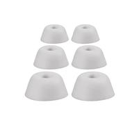 Lot de 4 paires d'embouts d'oreille de rechange en mousse à mémoire de forme pour écouteurs Sennheiser Momentum 3 3.0 - Larges, moyennes et petites - Blanc XS S M L