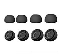 Lot de 4 paires d'embouts pour Airpods Pro 2ème génération et AirPods Pro avec trou de réduction du bruit, embouts en silicone compatibles avec les écouteurs Airpods Pro2 et étui de chargement (XS/S/M/L) - Noir