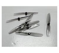 Lot de 4 Paires d'hélices Double Pale S 65 mm (1 mm et 1,5 mm) for Drone RC FPV Racing Freestyle 2,5 Pouces Cinewhoop Toothpick, Accessoires de Bricolage(Clear Gray 1.5mm)