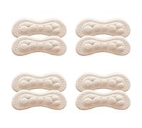 Lot de 4 paires d'inserts de talon pour chaussures trop grandes, confortables et antidérapants en velours pour soulager la douleur
