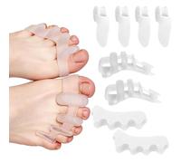 Lot de 4 paires Separateur Orteil, Correcteur Valgus & Séparateur Orteil, Ecarteur Orteil Silicone Gel, Écarteur Orteil Pour Orteils se Chevauchant en Silicone- Protège Orteil Hommes & Femmes