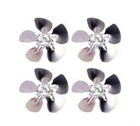 Lot de 4 pales de ventilateur de réfrigérateur en aluminium, alésage de 6,9 mm, pour systèmes de climatisation de maison et de jardin, turbine de style ventouse pour remplacer les pièces usées