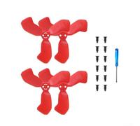 Lot de 4 pales d'hélice pour DJI-NEO-2 - Matériau PC, 12 x 12 x 0,6 cm, palettes de rechange colorées pour supports de protection d'aile (rouge)