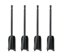 Lot de 4 palettes de mélange de peinture et de résine pour perceuse, mélangeur époxy avec tige hexagonale, pour construction ABS durable pour applications industrielles et de bricolage (noir)