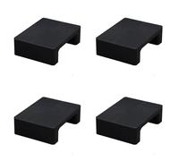 Lot de 4 Palettes en Plastique, Légères, Imperméables et Résistantes à l'humidité, Faciles à Empiler pour Chenil, Jardin, Sous-sol, Terrasse(Black)