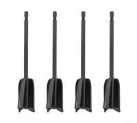 Lot de 4 palettes mélangeuses en résine époxy avec tige hexagonale pour perceuses, lames d'agitateur de peinture ABS pour un mélange complet dans de petites boîtes (noir)