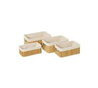 Lot de 4 panières de rangement en bambou de 4 tailles différentes
