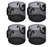 Lot de 4 paniers de plantation en maille avec poignées pour plantes aquatiques, y compris les nénuphars, les lotus et les herbes de bassin, pots en maille plastique robuste pour bassin d'eau, jardin