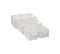 FIVE Simply Smart - Lot de 4 Paniers de Rangement Costa 32cm Blanc Blanc G