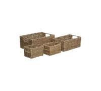 - Lot de 4 Paniers Déco "Seagrass" 32cm Naturel