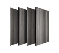 tectake® Lot de 4 panneaux acoustiques muraux et pour plafond, en Bois MDF, 120 x 60 x 2,1 cm par panneau mural decoratif pour isolation phonique Chambre, Bureau, Studio de musique Decoration murale