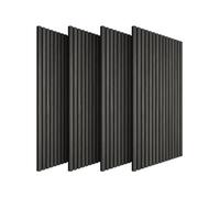 Isolation accoustique - TECTAKE - Lot de 4 panneaux acoustiques SONIC WALL aspect bois 60 x 120 x 2,1 cm - Chêne noir