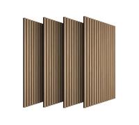 Lot de 4 panneaux acoustiques aspect bois 110 x 50 x 1,8 cm
