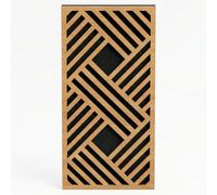 Lot de 4 Panneaux acoustiques étroits absorbants diffusants | 50x25cm | Absorption - Diffusion - Réflexion - Insonorisation | Modèle - Epaisseur - Couleur : [P1-53mm | Chêne]
