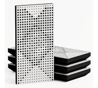 Lot de 4 Panneaux acoustiques étroits absorbants diffusants | 50x25cm | Absorption - Diffusion - Réflexion - Insonorisation | Modèle-Epaisseur-Couleur : [WILDS - 53 mm | Plastique blanc brillant]