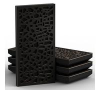 Lot de 4 Panneaux acoustiques étroits absorbants diffusants | 50x25cm | Absorption - Diffusion - Réflexion - Insonorisation | Modèle-Epaisseur-Couleur : [P32-53mm | Noir]