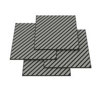 Lot de 4 panneaux acoustiques Vang 1,44 m² à lamelles en diagonale effet chêne, gris clair