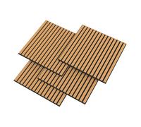 Lot de 4 panneaux acoustiques Vang 1,44 m² effet chêne foncé