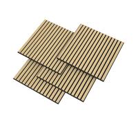 Lot de 4 panneaux acoustiques Vang à lamelles droites 1,44 m² effet chêne
