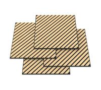 Lot de 4 panneaux acoustiques Vang à lamelles en diagonale 1,44 m² effet chêne, clair