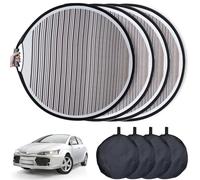 Lot de 4 panneaux de détection de bosses de véhicule, panneaux réflecteurs de lumière rayés avec sac de rangement, pliables et flexibles pour réparer les rayures et les dommages causés par la grêle