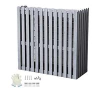 Lot de 4 panneaux de protection en bois pour climatiseurs et pompes de piscine - Gris - 85 x 35 x 84 cm