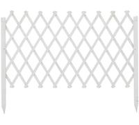 Lot de 4 Panneaux de Treillis Extensibles en Bois Blanc pour clôture de Jardin, Bordures de pelouse, parterres de Fleurs, Bordures de Plantes, écran,