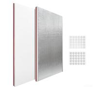 Lot de 4 panneaux d'étanchéité en mousse haute densité pour climatiseurs de fenêtre, décapage toutes saisons pour améliorer l'efficacité énergétique, amortissement des vibrations, blanc, 44 x 26 cm