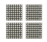 Lot de 4 panneaux LED 8 x 8 avec puces intégrées WS2812B 5050 RVB LED 5 V à commande numérique basse consommation pour Arduino