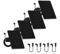 Lot de 4 panneaux solaires de 6 W pour caméra Blink, panneau solaire 2500 mAh compatible avec Blink Outdoor 4 (4e génération)/(3e génération) XT3 et XT2/XT, IP66 résistant aux intempéries, panneau