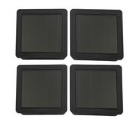 Lot de 4 panneaux solaires de remplacement carrés LED avec piles AA rechargeables pour lanterne de jardin d'extérieur Blanc 2 V 50 mA