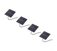 Lot de 4 panneaux solaires polycristallins 0 65 W 1 5 V avec fil attaché pour petites applications solaires extérieures et appareils électroniques Taille compacte