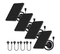 Lot de 4 panneaux solaires pour caméras Blink 4/XT3/XT2 avec supports de montage et câble de charge de 4 m, haute efficacité 4 W, étanchéité IP65 pour une alimentation continue