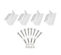 Lot de 4 panneaux solaires pratiques et robustes en alliage d'aluminium pour campeurs et bateaux hors réseaux - Montage solaire haute résistance