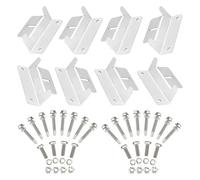 Lot de 4 panneaux solaires pratiques et robustes en alliage d'aluminium pour campeurs et bateaux hors réseaux - Montage solaire haute résistance