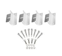Lot de 4 panneaux solaires pratiques et robustes en alliage d'aluminium pour camping-cars et bateaux hors réseaux, montage sur toit non encapsulé