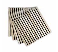 Lot de 4 Panneaux tasseaux Bois 60 x 60 x 1,9 cm - décor chêne Clair Fond Noir - 1,44m²