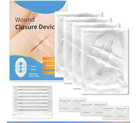 Lot de 4 pansements papillon pour le soin des plaies - Fermeture d'urgence - Dispositif de réparation de lacération chirurgicale sans couture de qualité hospitalière - Fermeture rapide en cuir