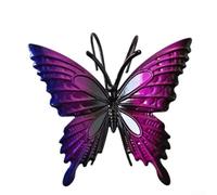 Lot de 4 papillons colorés en métal à suspendre pour jardin, porche, cour, décoration murale d'intérieur