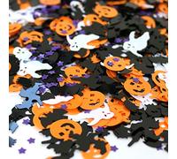 Lot de 4 paquets de confettis effrayants d'Halloween (52 g) avec chauve-souris, fantômes, citrouilles, sorcières et étoiles - Décoration de fête