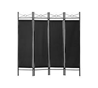 Lot de 4 paravents intérieur en fer forgé modulables et pliables noir