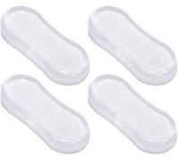 Lot de 4 pare-chocs de siège de toilette en silicone adhésif puissant pour abattant de toilette, tampons en caoutchouc pour abattant de toilette, maison, hôtel et hôpital